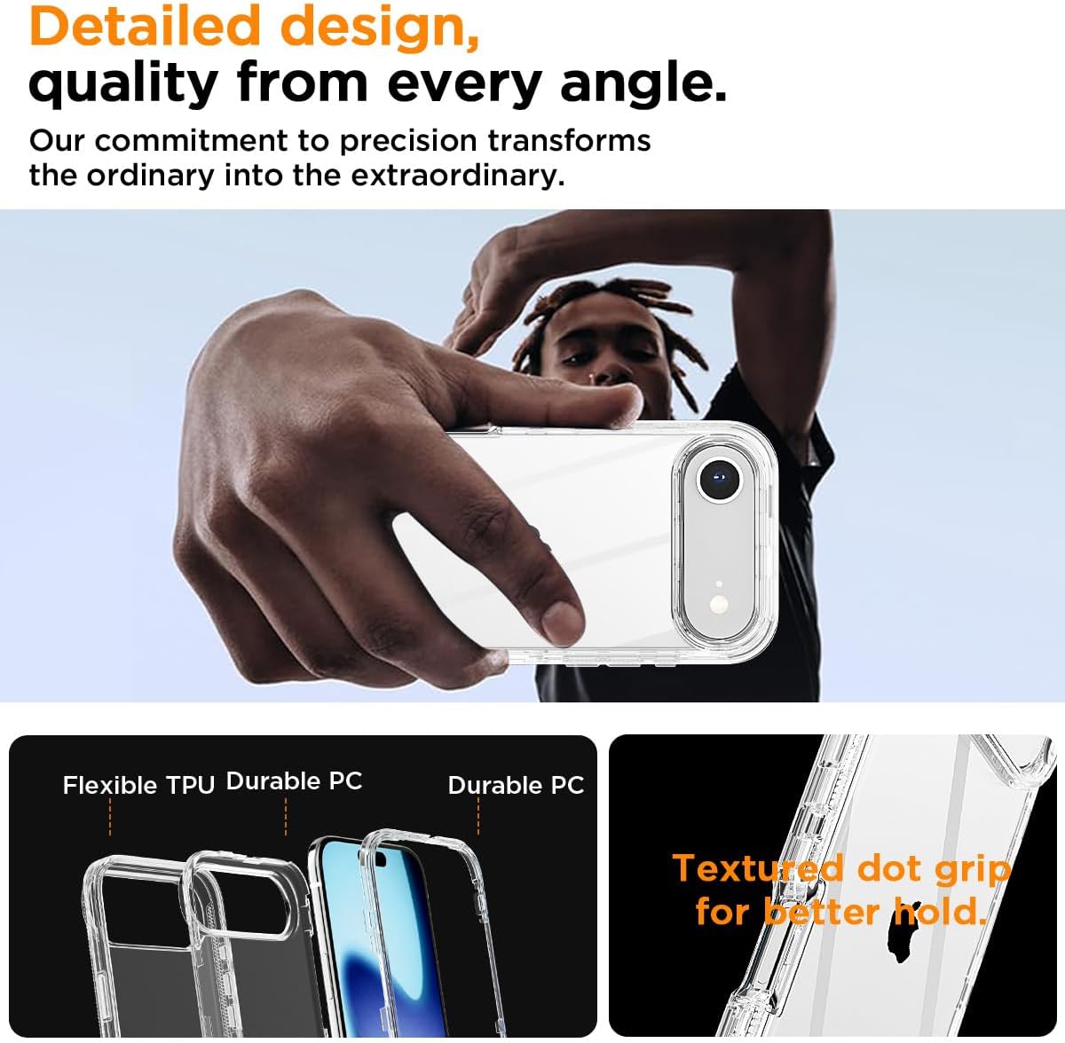 AICase for iPhone 17 AIR Case Clear 3 in 1 Heavy Duty Drop Protection Full Body Rugged Shockproof/Dust Proof Triple Layer Transparent Military Protective Tough Durable Cover for iPhone 17 AIR 6.7"_1 - Image 3