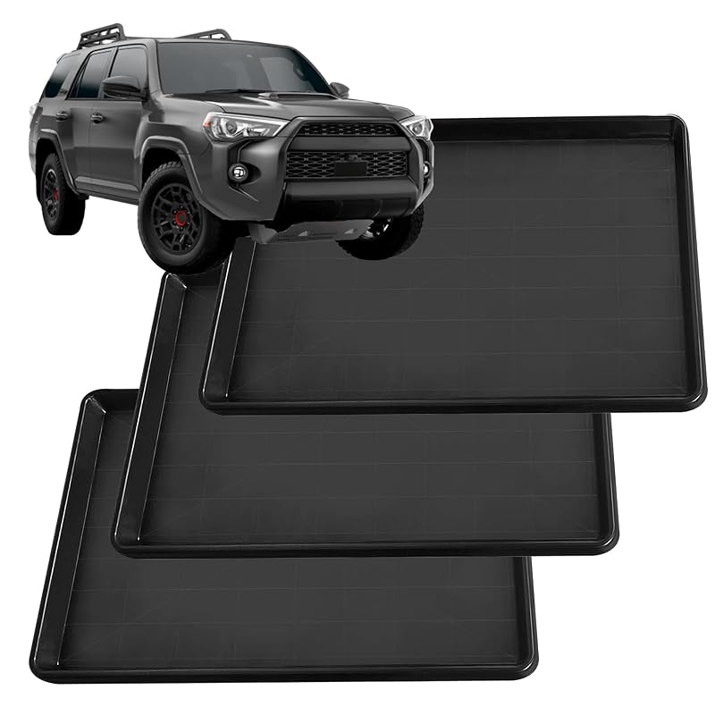 GearUp Bandeja Coletora de Óleo Extra Grande para Manutenção Automotiva Kit com 3 Peças