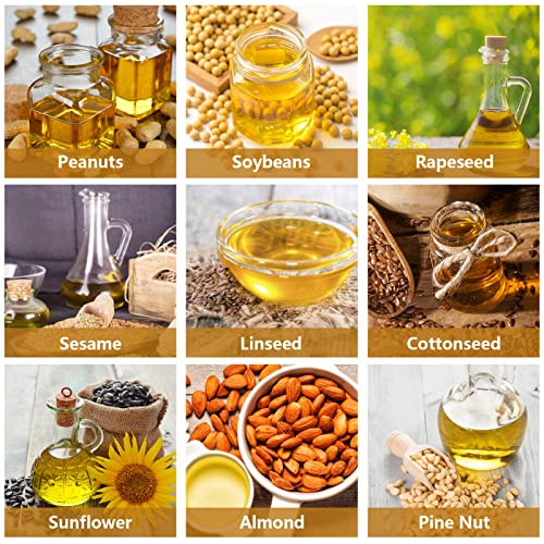 Diyarea 1500W Oil Press Machine With Double Oil Outlets, Automatic Commercial Oil Expeller Extractor Stainless Steel Oil Presser Pressing Mill Maker Machine With Intelligent Control Panel For Commercial Domestic Use, 110V Silver #TOP6