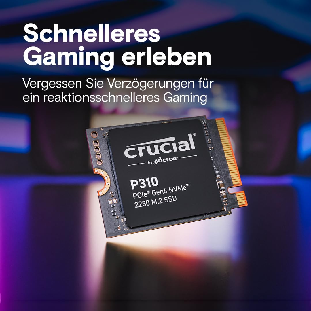 Crucial P310 SSD 2TB M.2 2230 PCIe Gen4 NVMe, bis 7.100 MB/s, mit Steam Deck, ASUS ROG Ally, MSI Claw & Microsoft Surface kompatibel - CT2000P310SSD2