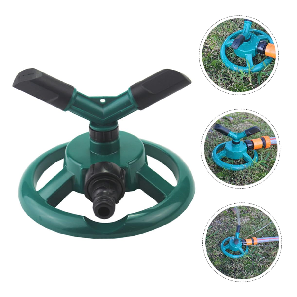 ibasenice 4 Stück Automatisch rotierende Düse Zubehör für Rasensprenger Bewegungsaktivierte Rasensprinkler rasenkanten Rotierender Wassersprinkler Rotierender Gartensprinkler Plastik