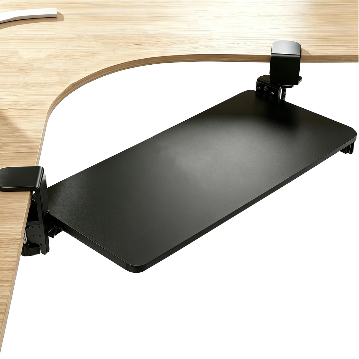 Schreibtischschublade,650 x 250mm,Ausziehbare Tastaturablage,Mit 60° Verstellbarer c-Klemme,Geeignet Für Tischkanten Mit Einer Dicke Von 1-4 Cm,Passend Für Die Heim- Und Büro-Computer-Tastaturablage
