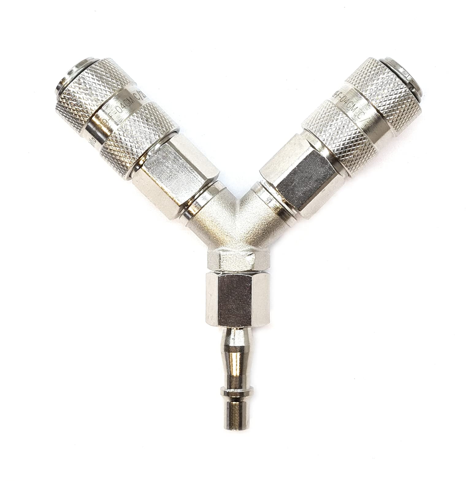 Airline Y Connector Splitter Piece 3 Way Quick Release Fittings for Compressor Air Hose 1/4 BSP