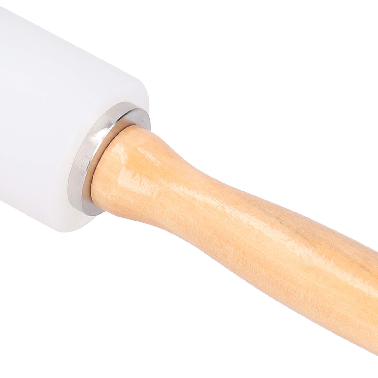 Leather Carving Hammer, Sturdy Wooden Handle Leather Stamping Tool Thead Leathercraft Hammer Durable for Leathercraft for DIY Tools (Primary color handle single head)