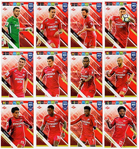 FIFA 365 2019 PANINI ADRENALYN XL All Twelve (12) Spartak Moscow Team Mate Base Cards