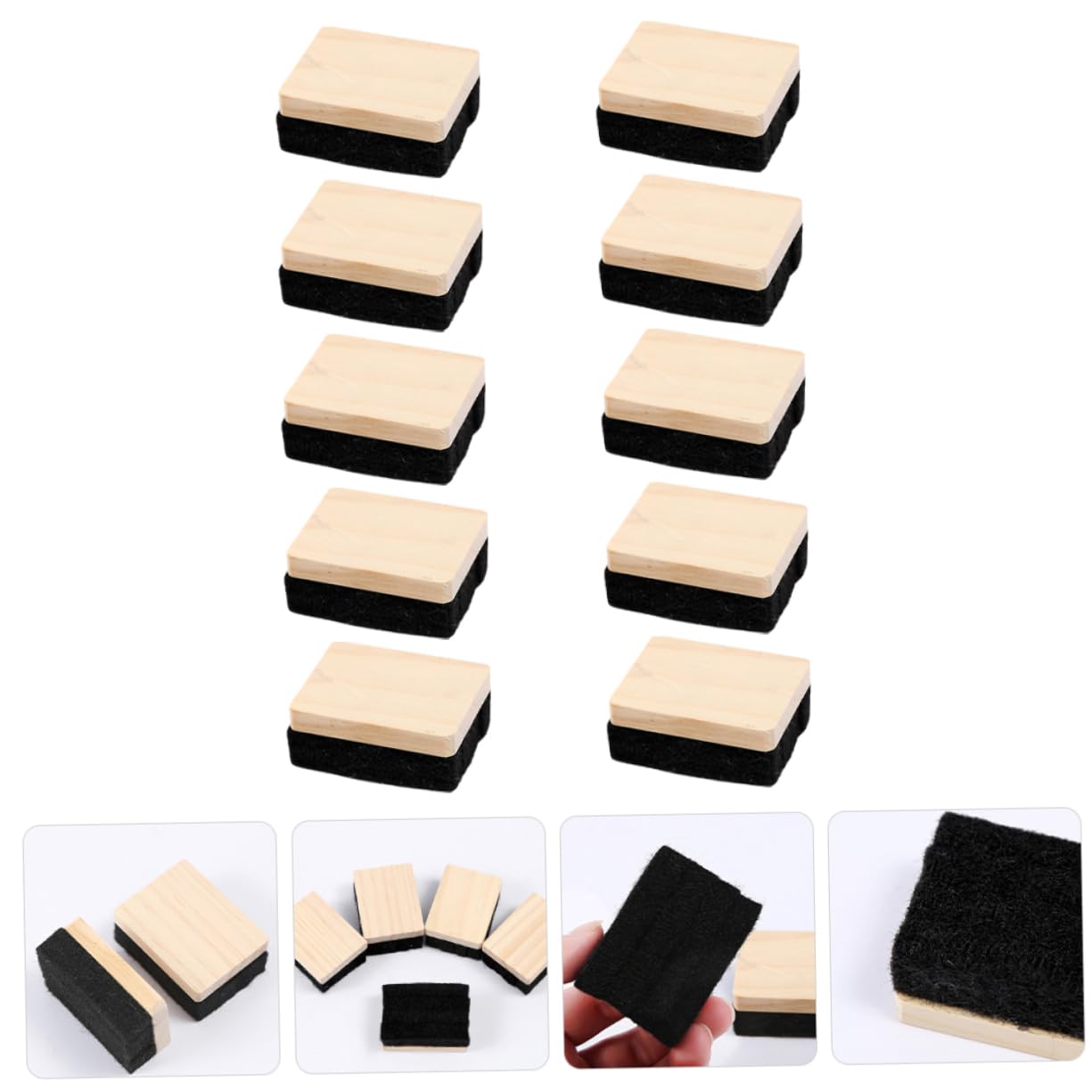 SHINEOFI 5 Sätze Radiergummi Für Whiteboards Kleine Tafelkreide Kreide Reiniger Weiße Tafel Tafel Tafel Tafel Tafel Reiniger Büro Und Schulbedarf 10 Stück * 5
