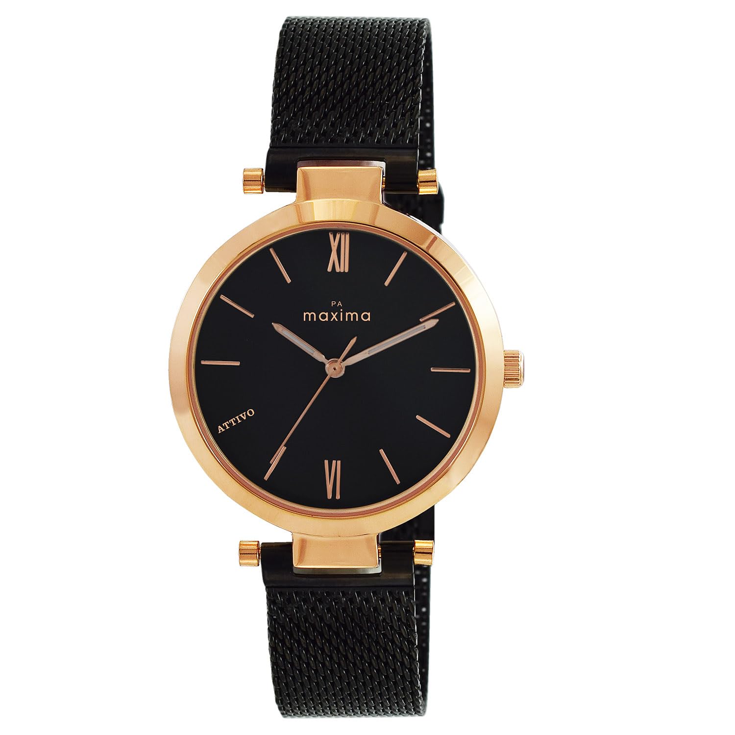 Maxima Stainless Steel Women Bimetal Rose Gold Ladies Analogue Watch 66582Cmlt, Black Dial, Black Band (B0CTKGBPZT) Amazon Price History, Amazon Price Tracker