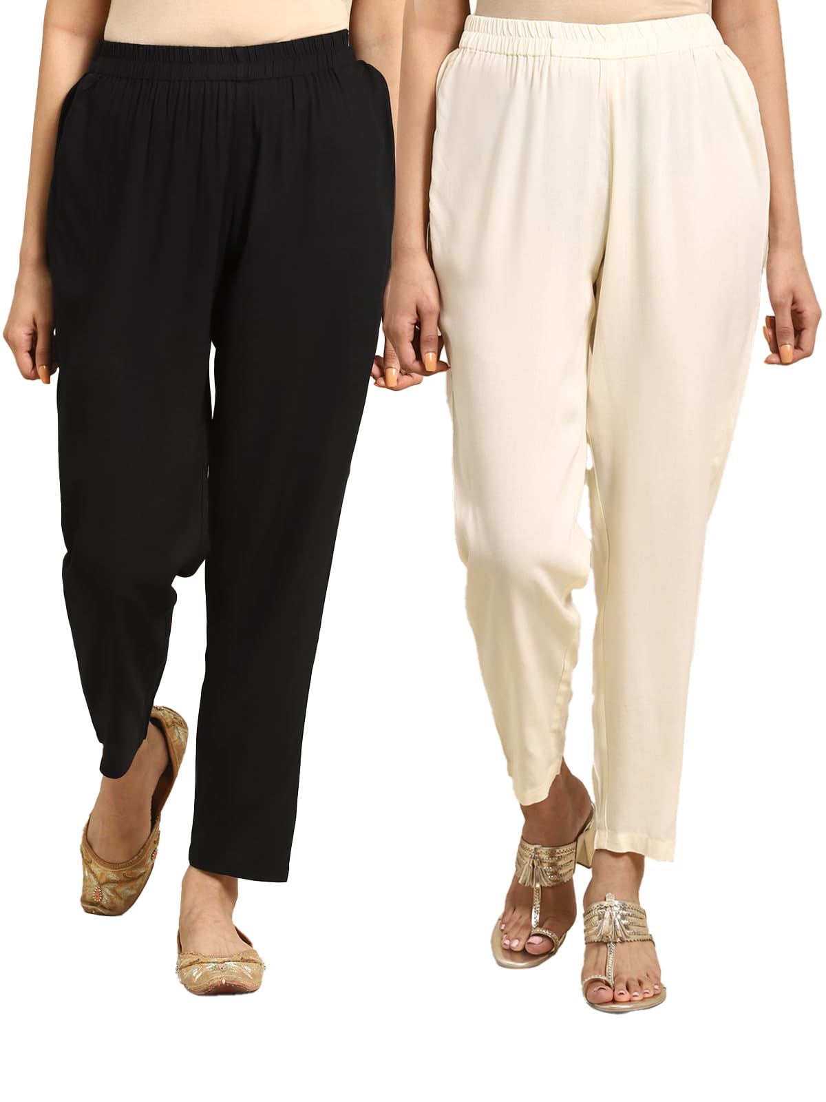 rangita Women Rayon Solid Ankle Length Straight Pant-picture-19