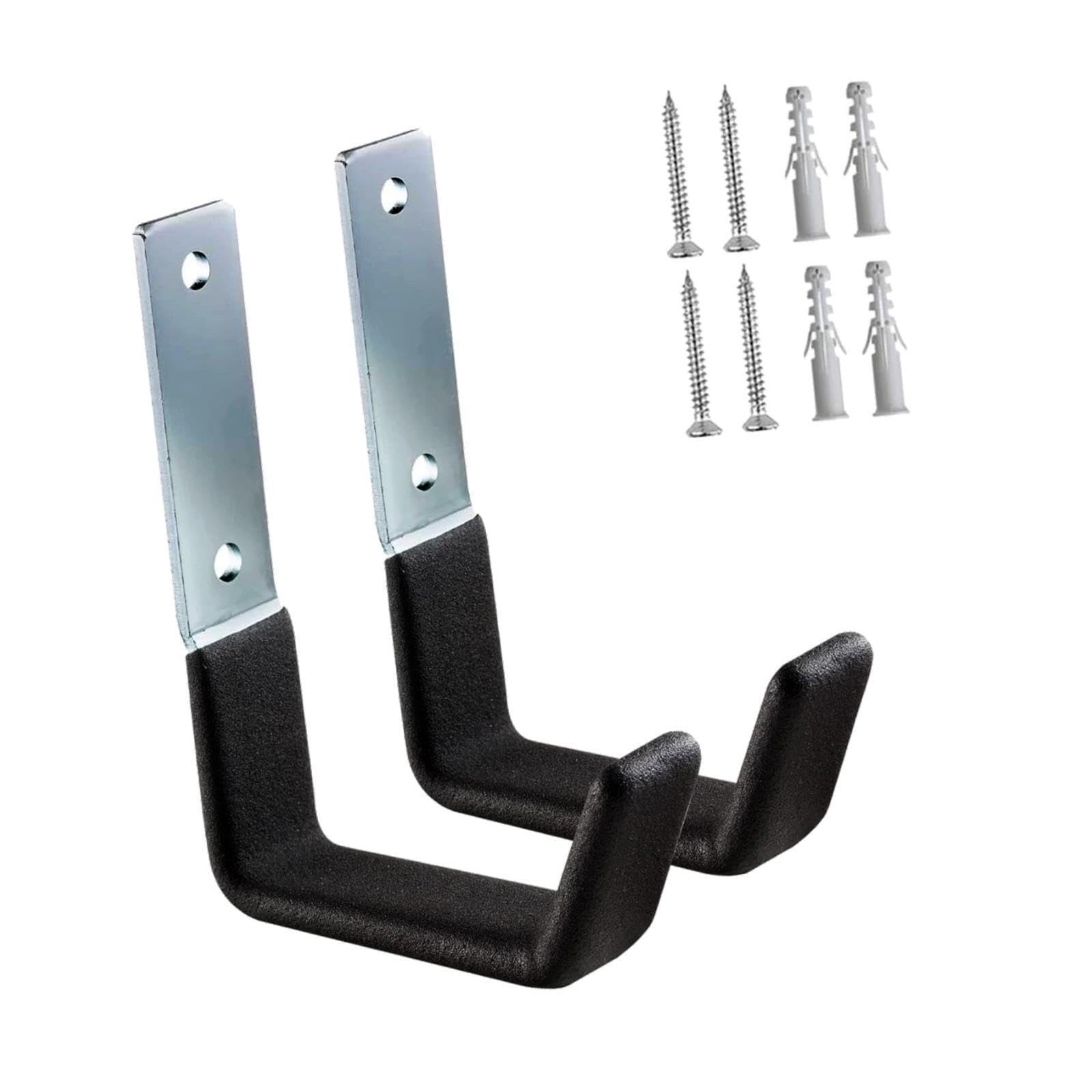 PIXZCSA Compact Heavy Duty Garage Hooks Organizer Offering Easy Access to Garden Tools and Equipment Extension Cords and Other Bulky Items. Made of Iron