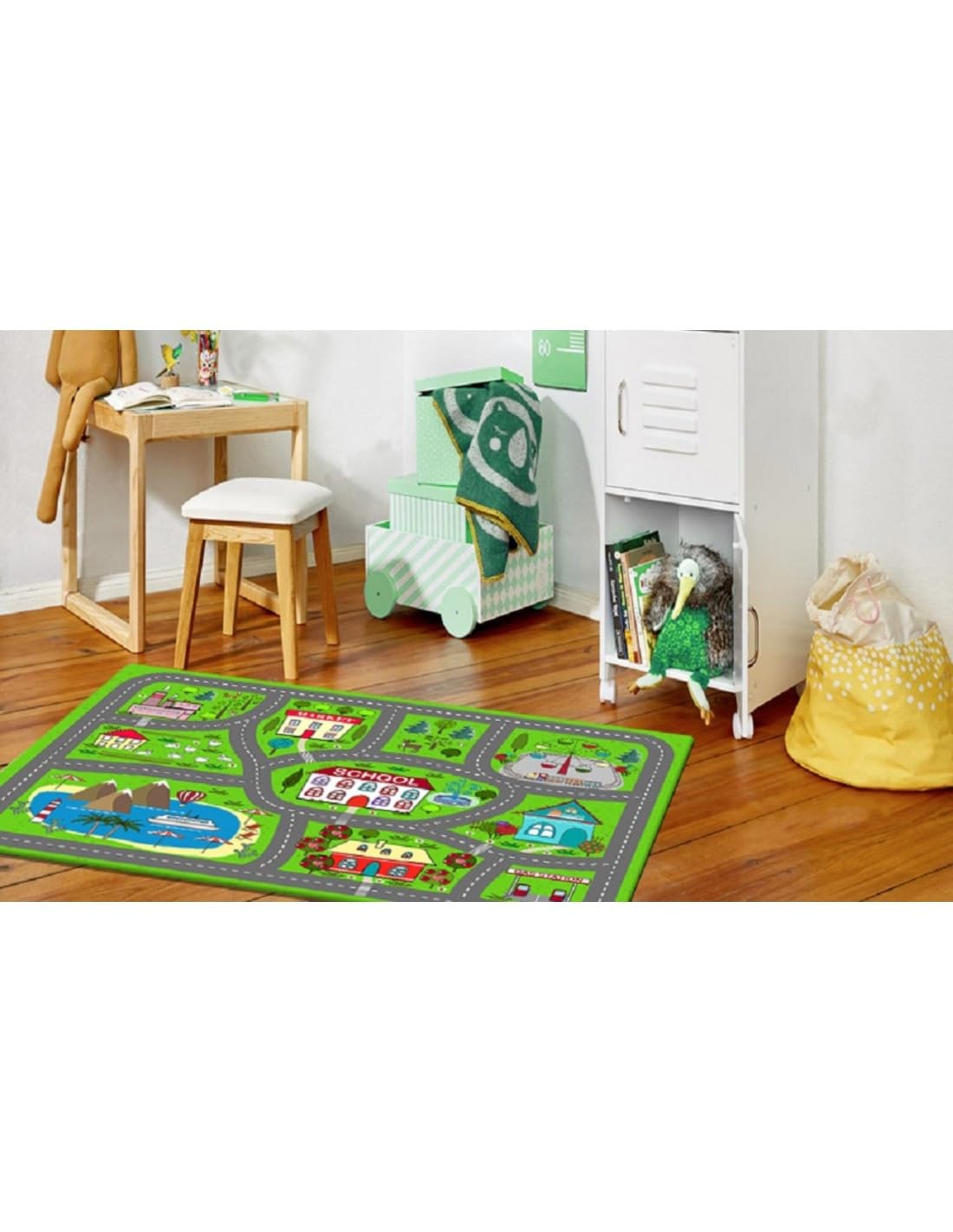 Image secondaire de Tapis Enfant Circuit de Voiture Mani Textile - Doux et Antidérapant