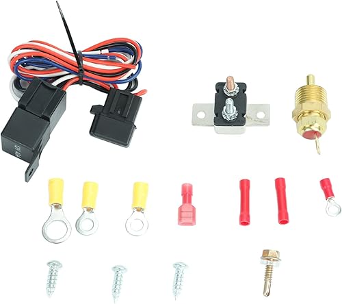 Vista 15 de BLACKHORSE-RACING Ventiladores de refrigeración de radiador eléctrico universal de 12 pulgadas + relé de termostato y kit de montaje