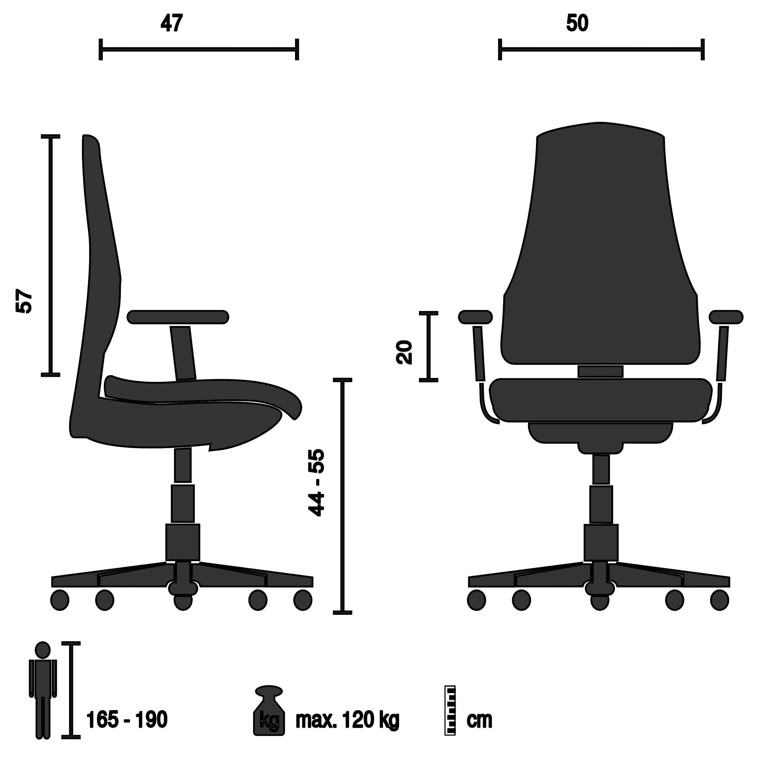 hjh OFFICE Bürostuhl ergonomisch PROFONDO ECO W Drehstuhl atmungsaktiv mit Verstellbarer Lordosenstütze, Beige Netzstoff/Stoff