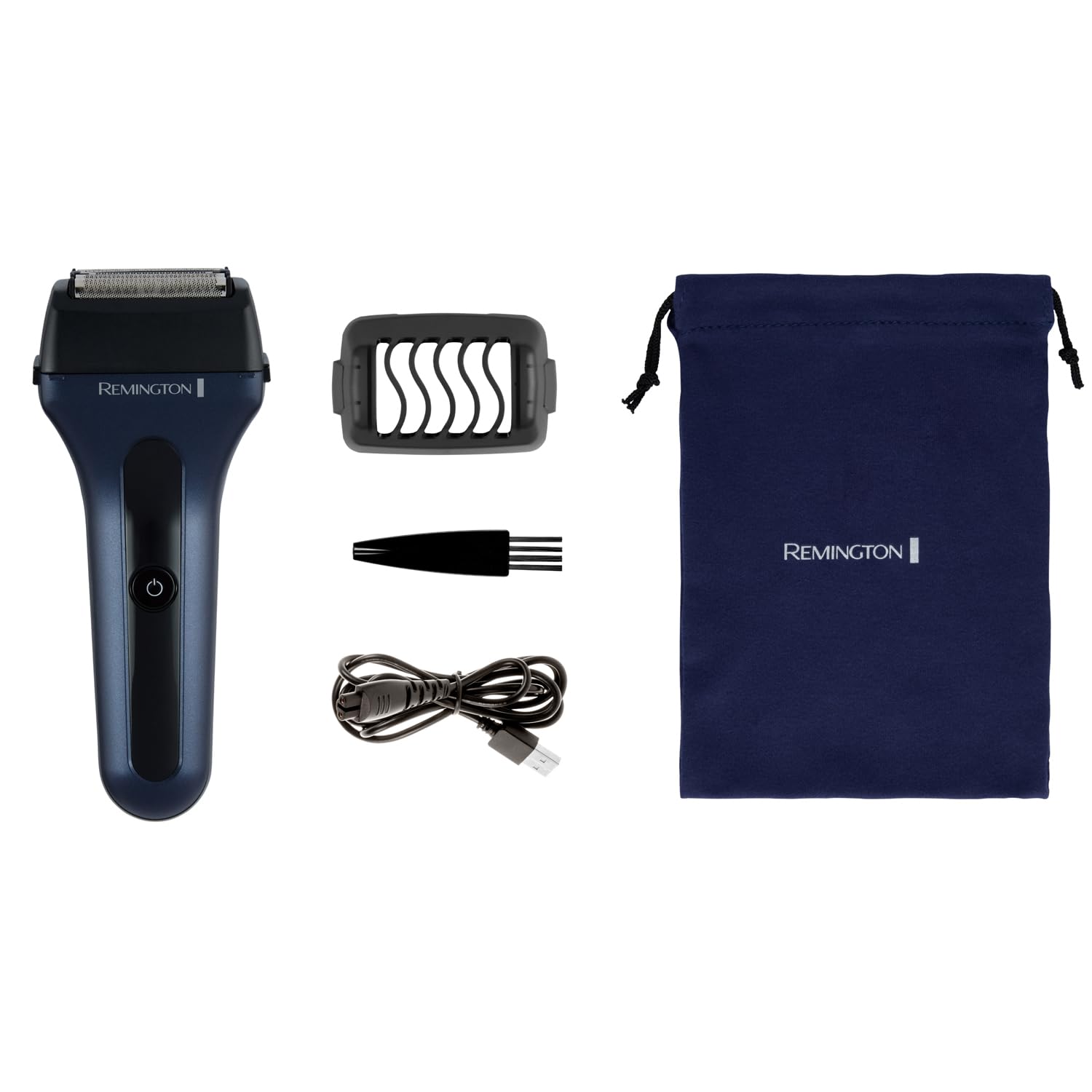 Remington Elektrorasierer Herren [3-fach Folie: schnelle & hautfreundliche/nasse & trockene Anwendung] Folienrasierer F7 (wiederaufladbarer Lithium-Akku, Langhaarschneider + 3-Tage-Bartaufsatz) F7000