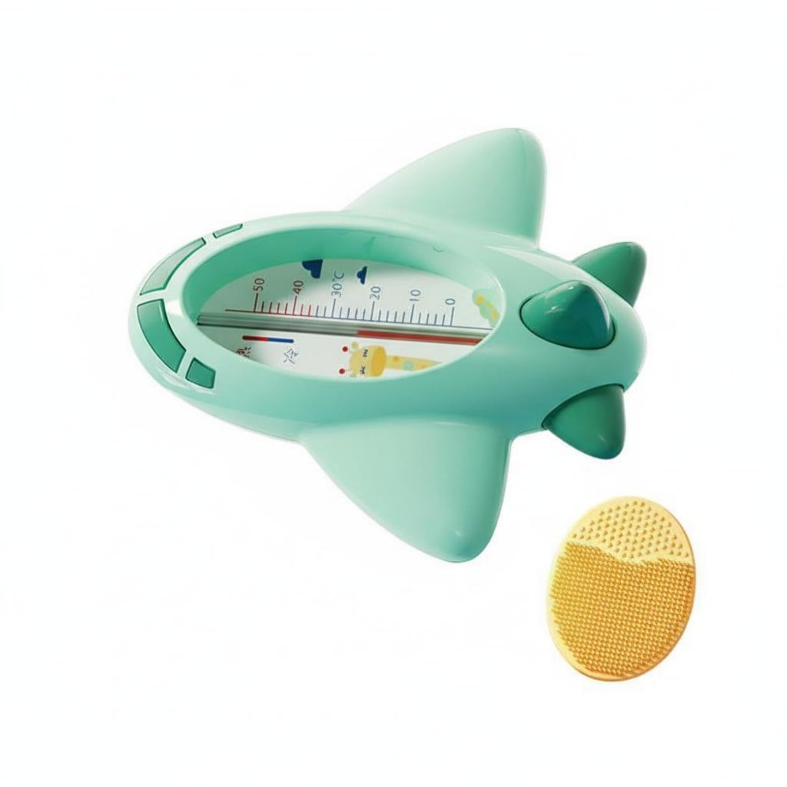 Baby Bath Thermometer Waterproof Buoyant Bath Toy Thermometer Infant Water Temperature Non-Mercury-Safe Liquid-Safe, Green, Airplane W Brush|Baby|Baby Safety & Health-image-33