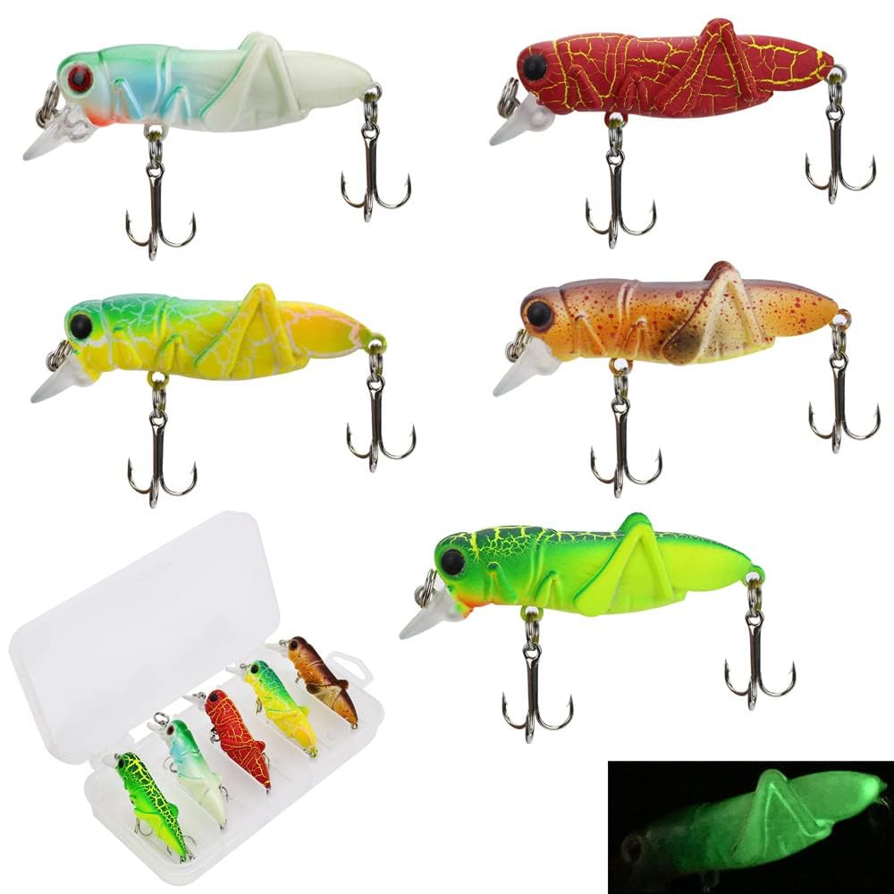 Amazon.com : OriGlam 5pcs Grasshopper Fishing Lure, Grasshopper Crankbait Fishing Lure, Artificial Lifelike Bass Lure Baits Topwater Lures Crankbait : Sports & Outdoors Amazon.com : OriGlam 5pcs Grasshopper Fishing Lure, Grasshopper Crankbait Fishing Lure, Artificial Lifelike Bass Lure Baits Topwater Lures Crankbait : Sports & Outdoors