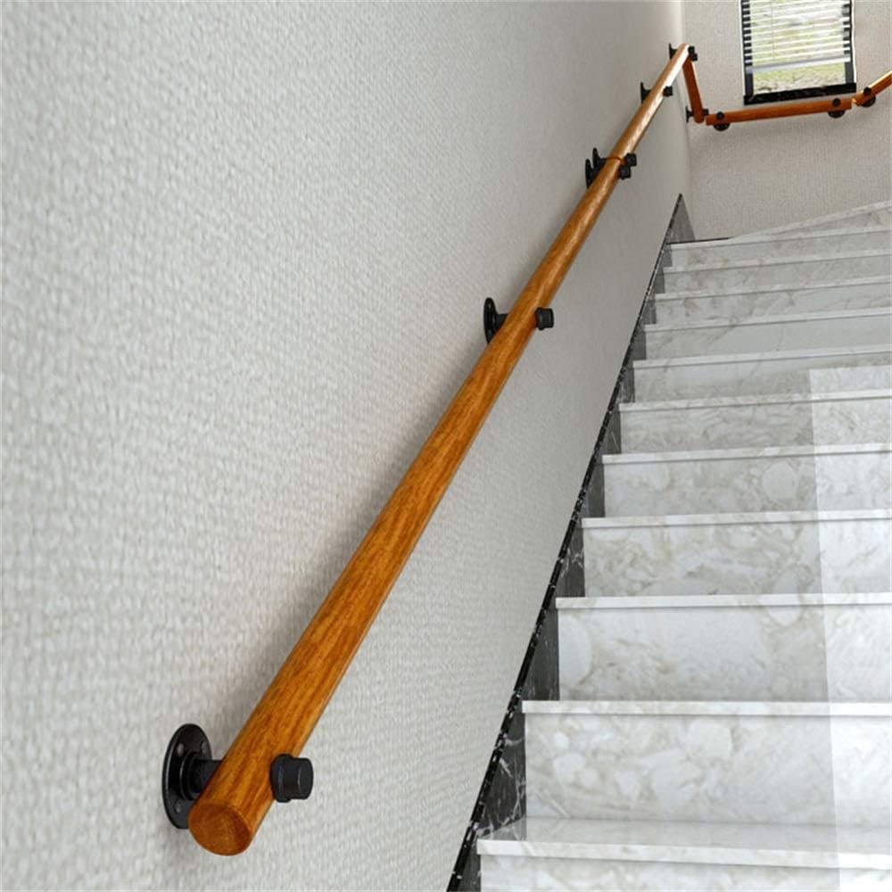 Binario di sicurezza per interni in legno massiccio, antiscivolo, per ville e bar, lunghezza regolabile e resistente, lunghezza regolabile