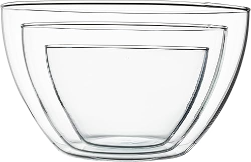 Miniatura 7 de Simax Juego de cuencos de vidrio para servir cuencos de vidrio de borosilicato aptos para horno, cuencos de vidrio transparente para cocina, cuencos