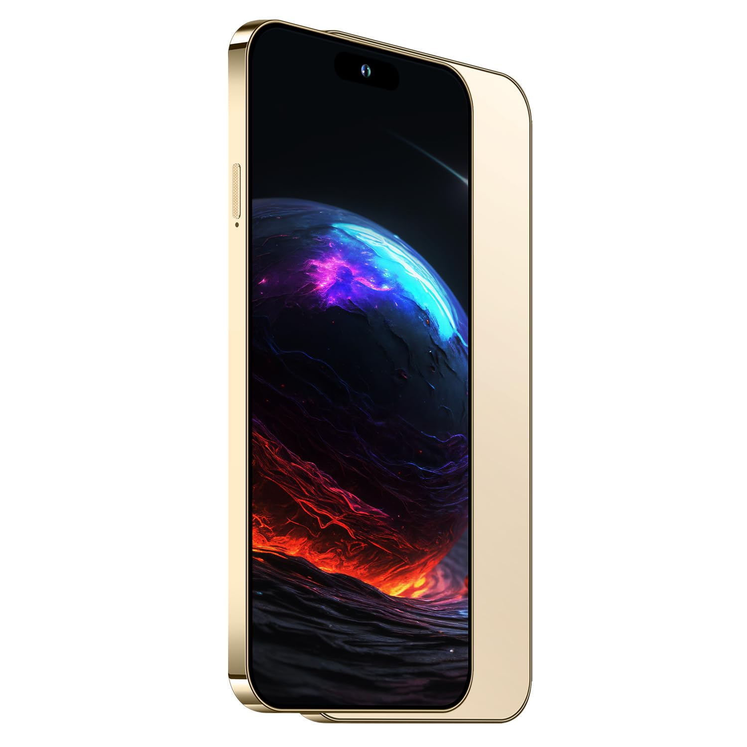 Unlocked Android Phone A15 PROMAX Android 14 Cell Phone with Dynamic Island 16GB+512GB 6800mAh,Fast Charging,HD Screen 48MP+108MP Camera Cell Phone with 5G Dual SIM Smart Phone (Gold)