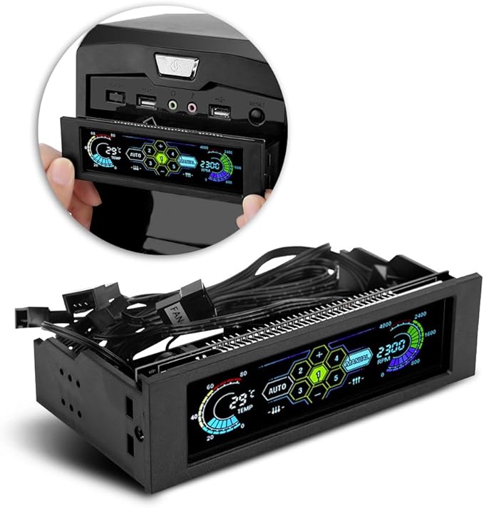 Zerone Controlador de ventilador de la computadora de velocidad de 5