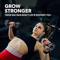 Vista 6 de Yes4All Rubber Grip Encased Hex Dumbbells Hand Weights With Anti-Slip 5-50 LBS Single