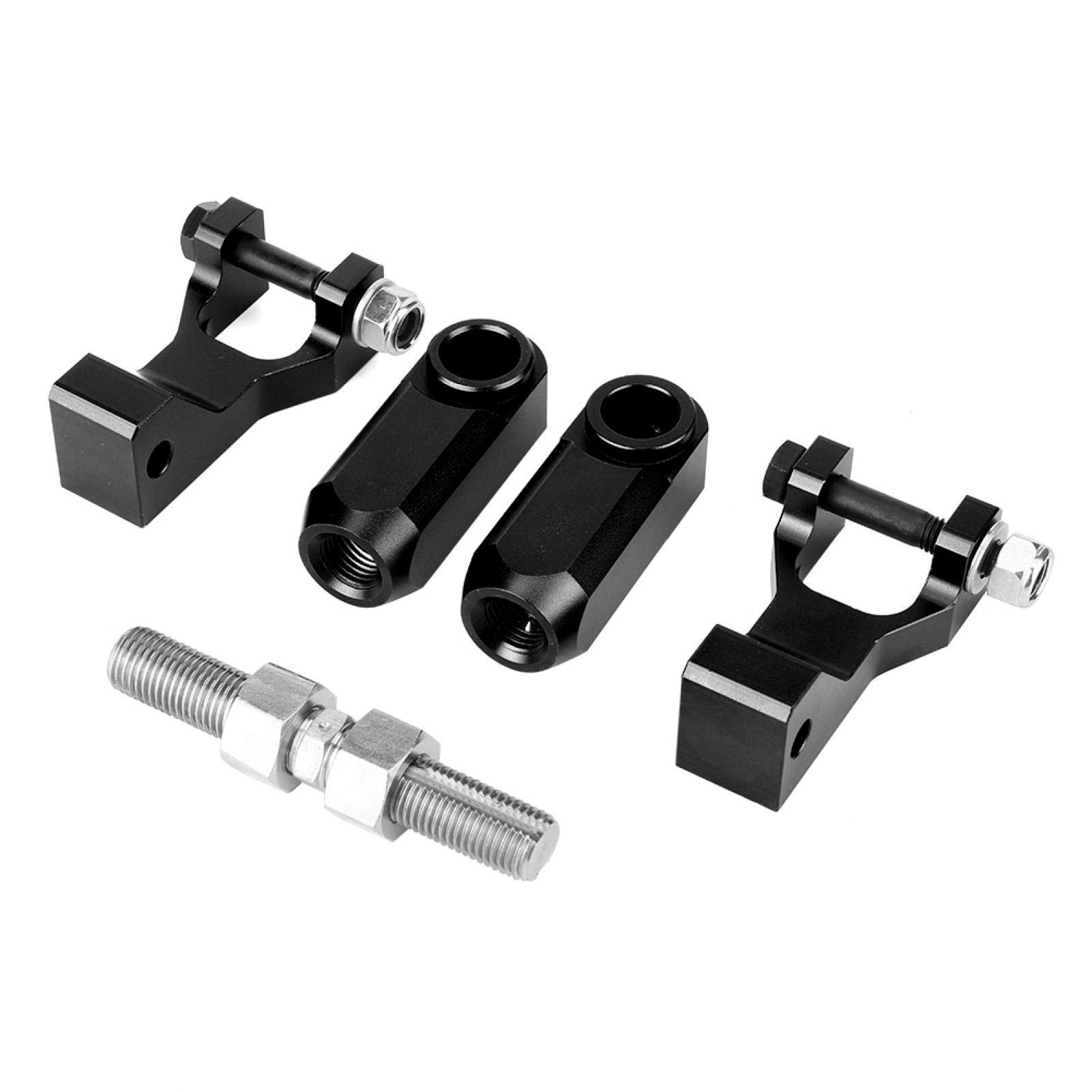 Kit d'abaissement avant arrière, Kit d'abaissement avant arrière réglable pour moto VTT pour Yamaha Raptor 350 660 700(Le noir)