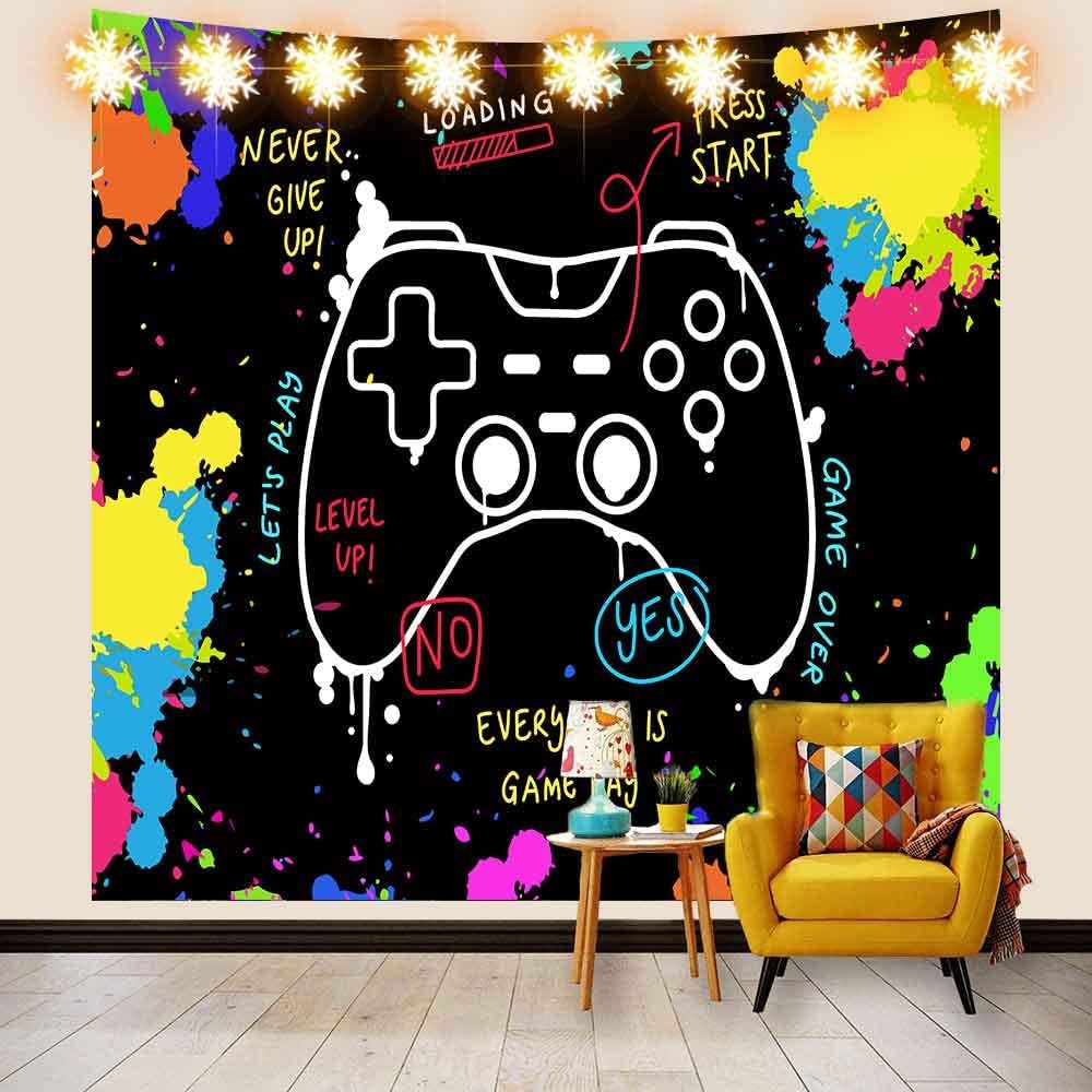 Aidatain Gaming Wall Hangings Tapestry Boys Game Controller Tapestry,Teens Gamer