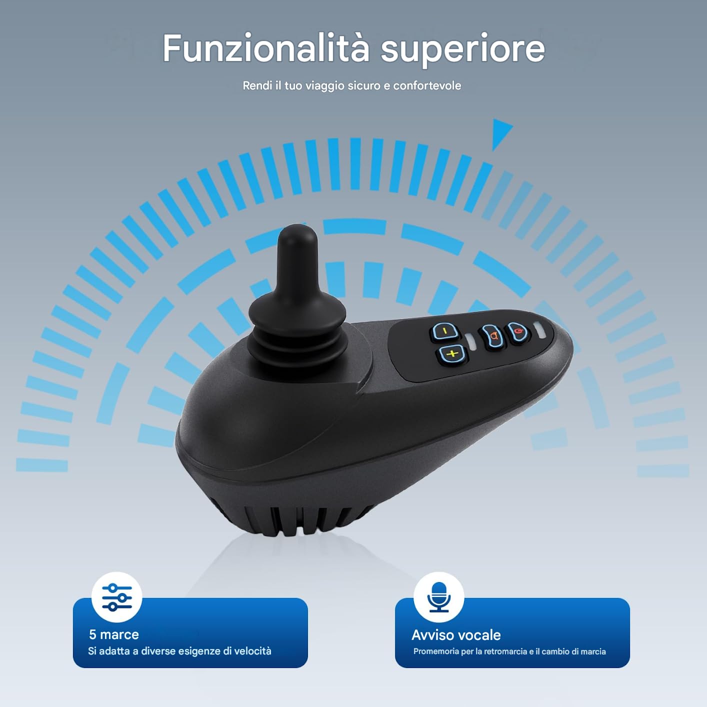 Elektryczny wózek inwalidzki, kontroler joystick 24 V, 50 A, sterowanie 360°, 5 stopni prędkości, hamulec rampowy, IPX3, ochrona bezpieczeństwa, zdalne sterowanie do wózka inwalidzkiego i robota do 20
