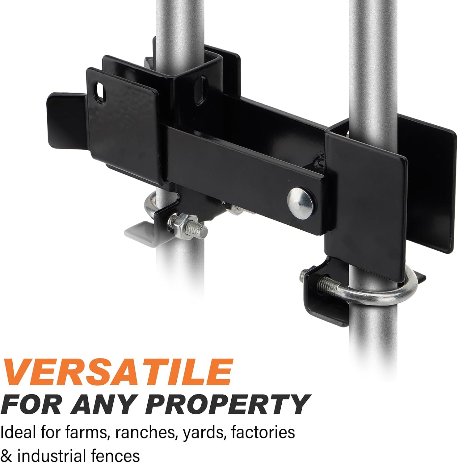 SPARKWHIZ Chain Link Fence Double Gate Latch 1-3/8" | Strong Arm Double Gate Latch for Swing Gates