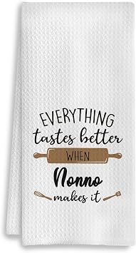 Nonno Gifts Kitchen Towels, Grandpa Birthday Gifts from Grandkids, Nonno Grandfather Gift Decorative Dish Tea Hand Towels for Kitchen, 16x24 Inches