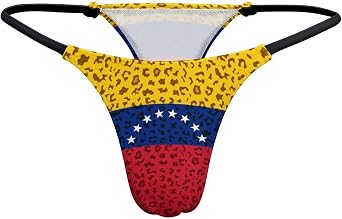 Leopard Print Venezuela Flag Thong Women Underwear Low Rise Panties Women G-String Thongs
