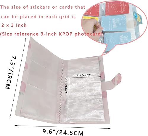 Miniatura 6 de MIAO YUAN 4 piezas de calcomanías de arte de uñas, libro de almacenamiento de calcomanías artísticas, organizador de colección de calcomanías para