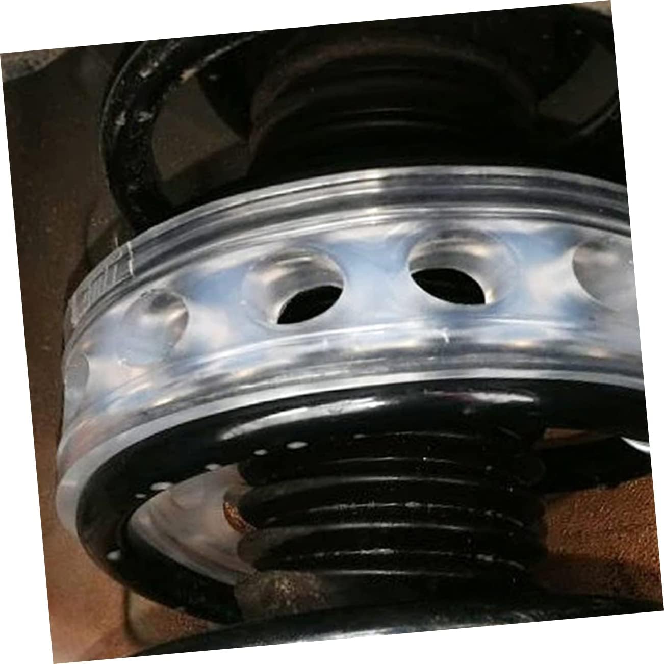 Mikinona 1pc Transparent Car Spring Bumper Tool for Vehicle Stability and Comfort Rubber Auto Buffer Accessory and Safety