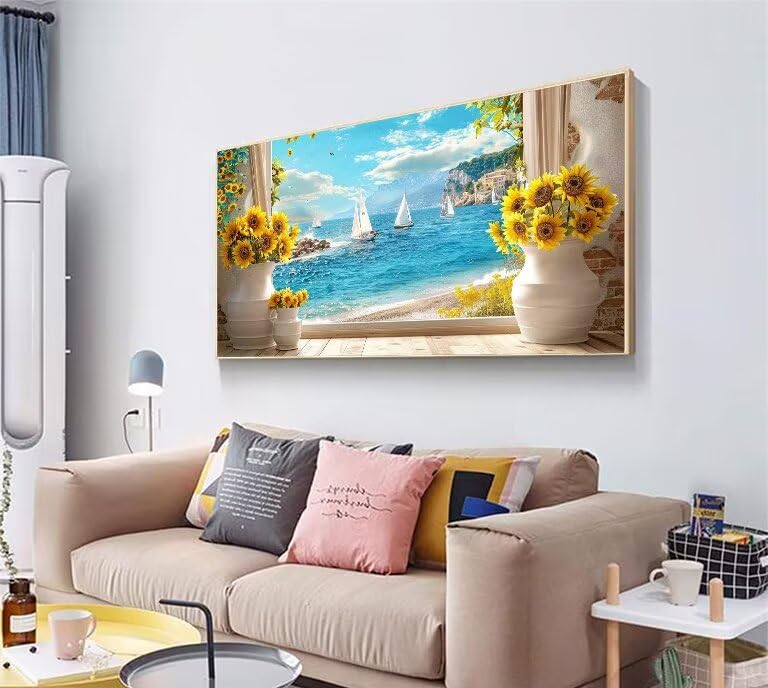 Diamond Painting Adulte XXL Voilier 40x80 cm avec Kit Complet Broderie Diamant 5D - 3