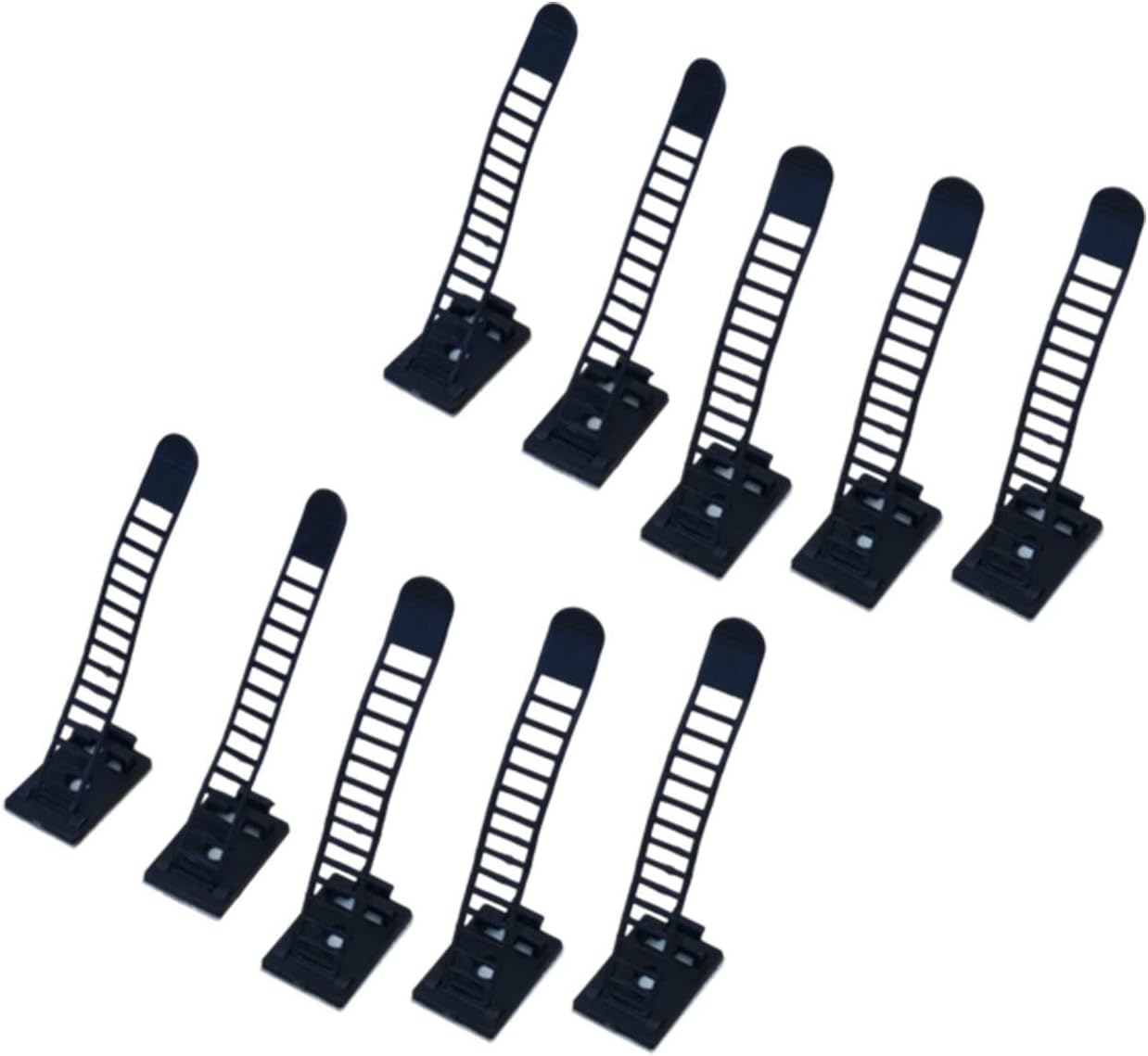 Progressive Automations Adhesive Buckle Cable Ties. Set of 10 - Black