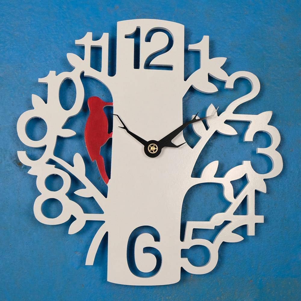 Outdoor Wall Clock Weatherproof, 16 Inch Garden Wall Clocks Outdoor White Outside Clocks for Garden, Accurate Timing Creativity Personality, Suitable for Outdoor Wall Decoration