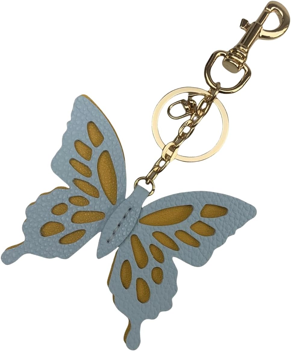 Leather Keychain Charm for Purse Cute Keyring Pendant Accessories for Women Bag