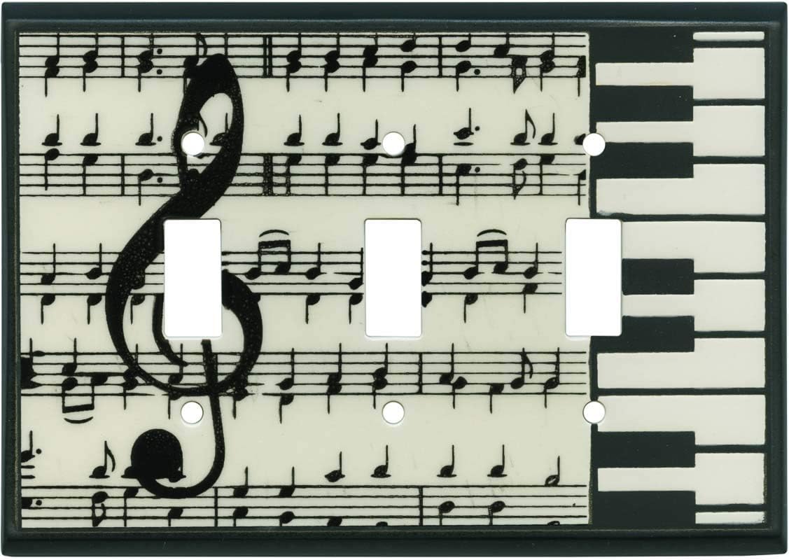 Classical Music Ceramic - 3 Toggle Light Switch Covers
