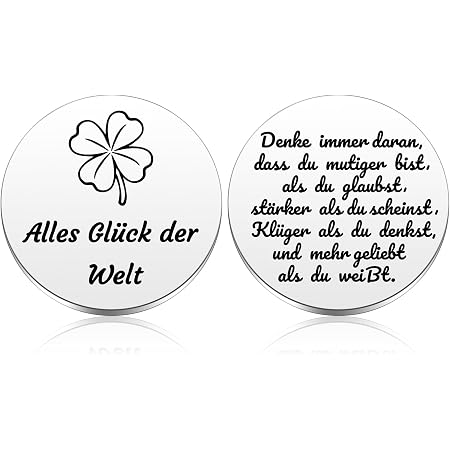 3er Set Glücksbringer Kleeblatt Münzen mit Organza Beutel 3er Set Glücksbringer Kleeblatt Münzen mit Organza Beutel