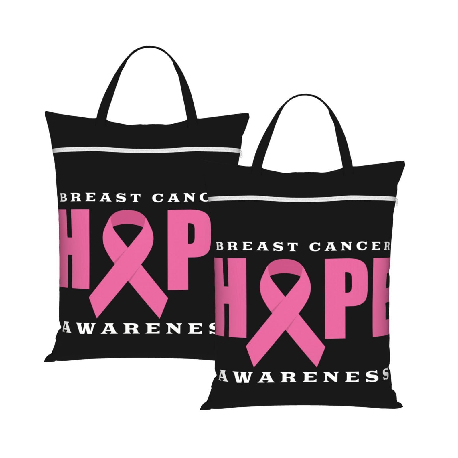 Cyanlit 2Pcs Breast Cancer Awareness 2 Pcs Large Travel Laundry Bags Waterproof Wet Dry Bag For Travel,Swimming