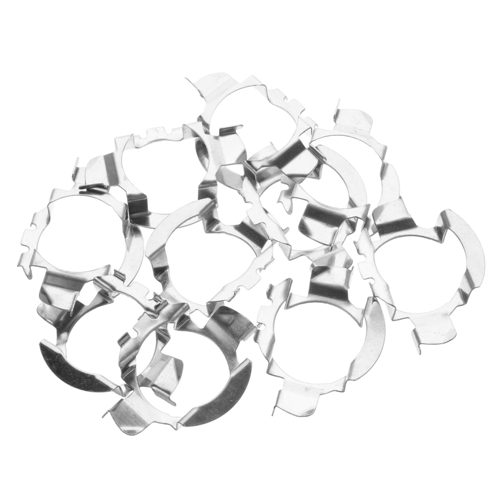 STOBAZA 10pcs Headlight Base Card LED Bulb Base Retainer Metal Bulb Retainer Headlight Bulb Adapter Headlight Bulb Holder Headlight Car Bulb Adapter Headlight Bulb Base Silver Iron