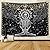 Skull Tapestry Meditation Skeleton Tapestry Chakra Tapestry Starry Tapestry Black and White Stars Tapestry for Room