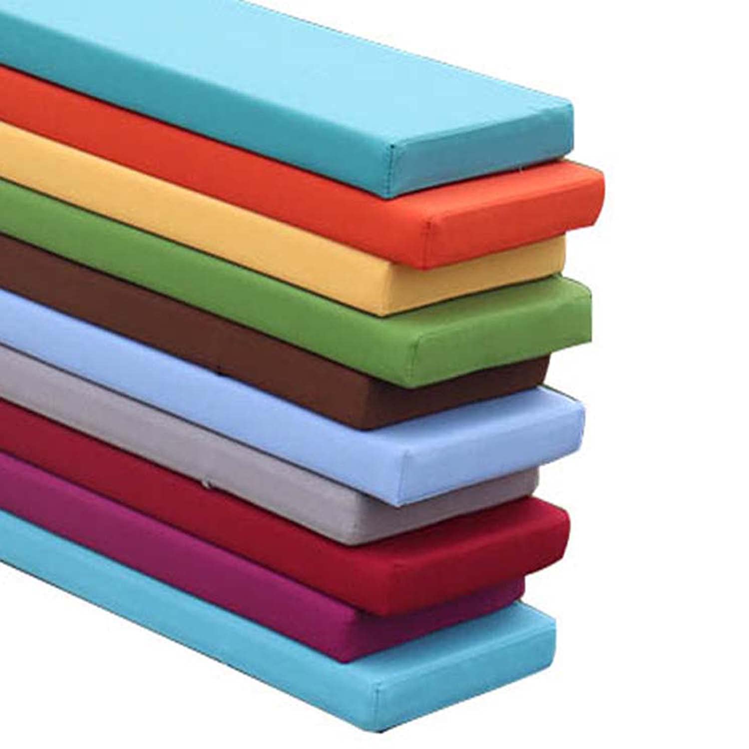 Panchina da giardino impermeabile per 2-3 posti, cuscino lungo 100 x 50 cm e schienale 100 x 35 x 5 cm, per esterni, patio, altalena, colore viola