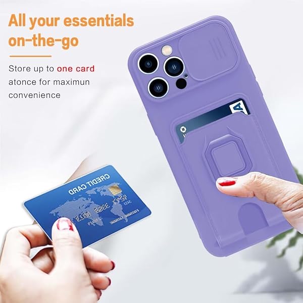 Cover Compatibile con Samsung Galaxy A22 4G / M32 4G con Cordino,Custodia con Cordino Silicone Cover,Protezione Fotocamera,360°Anello Supporto,Porta Carte,Viola - 3