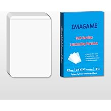 IMAGAME Self-Sealing Laminating Pouches, 5.4" x 7.4, 18mil, 20 Pack, Easy-to-Use, No Machine Needed, Preserve Photos, Cards & More, Durable, Waterproof Seal, Ideal for Home, Office & School Use