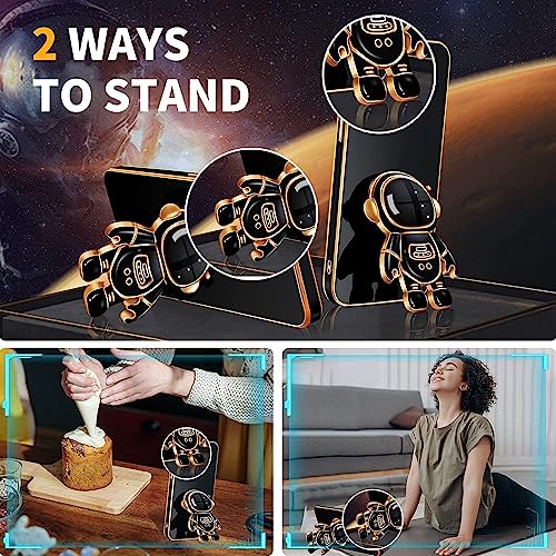 Image of for Samsung Galaxy S24 5G Case Cute 3D Astronaut Stand Design Camera Protection Shockproof Soft Back Cover for Samsung Galaxy S24 5G (Black)