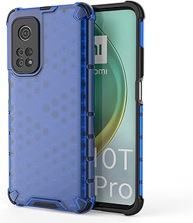 Compatible with Mi 10T / Mi 10T Pro Honeycomb Case Shockproof Camera Protection Cover Compatible with Mi 10T / Mi 10T Pro (Blue)