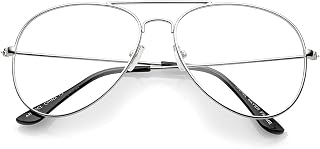 ARZONAI Metal Stylum Aviator Shape UV Protection Stylish Sunglasses Frame for Men and Women, Free Size (Clear and Transpar... Price In India