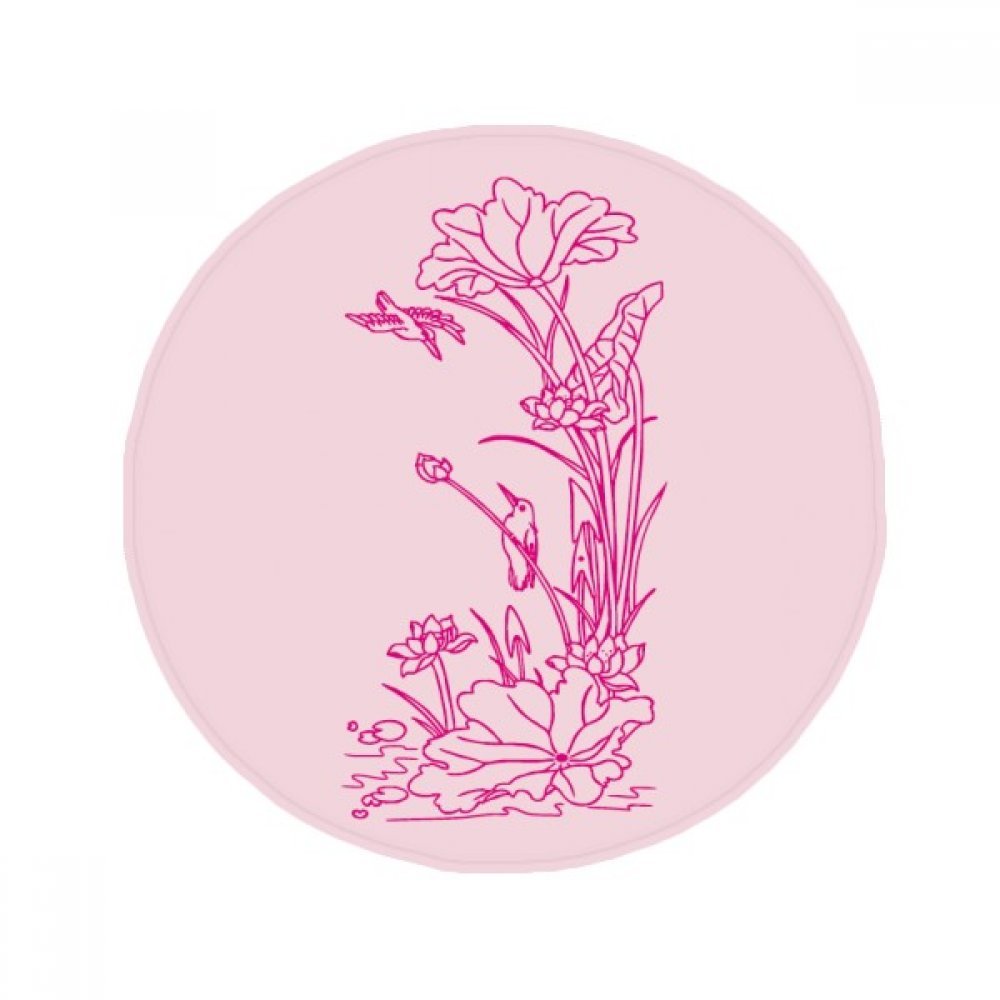 Tapis de sol lotus antidérapant et absorbant en polyester 50x50