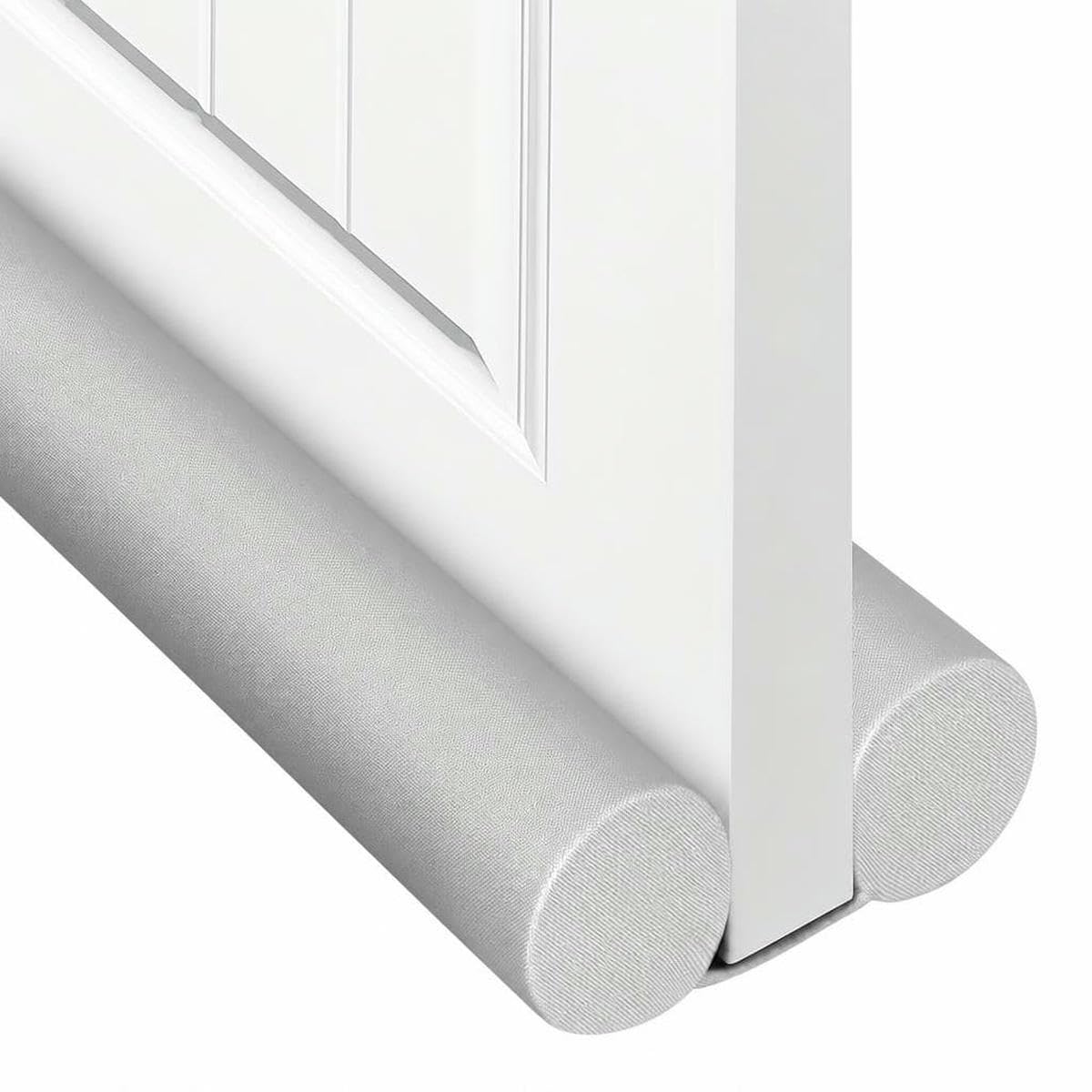 Adjustable Door Draft Stopper Seal Strip Bottom Weather Stripping for Door and Windproof Soundproof Dustproof Waterproof-2pcs Grey-7.5mm