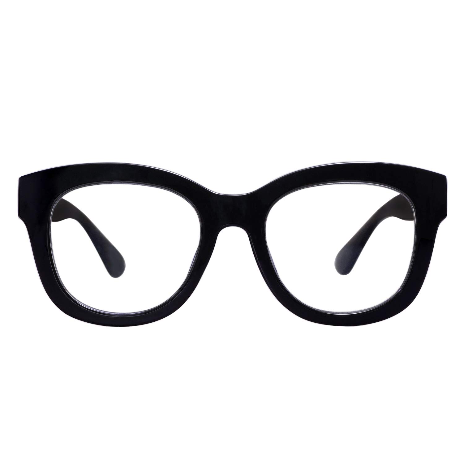 AMOMOMA Retro Oversized Reading Glasses for Women Blue Light Blocking Computer Readers Spring hinge AM6003